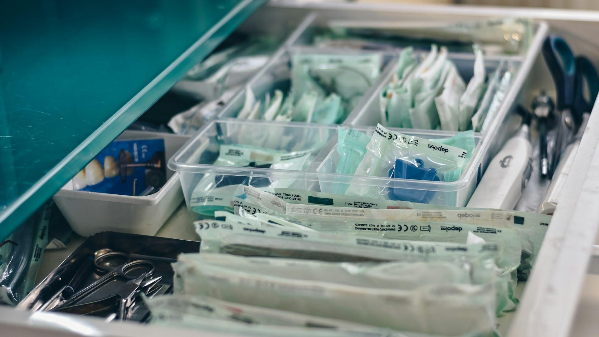 Sterile disposables, ready to dispatch